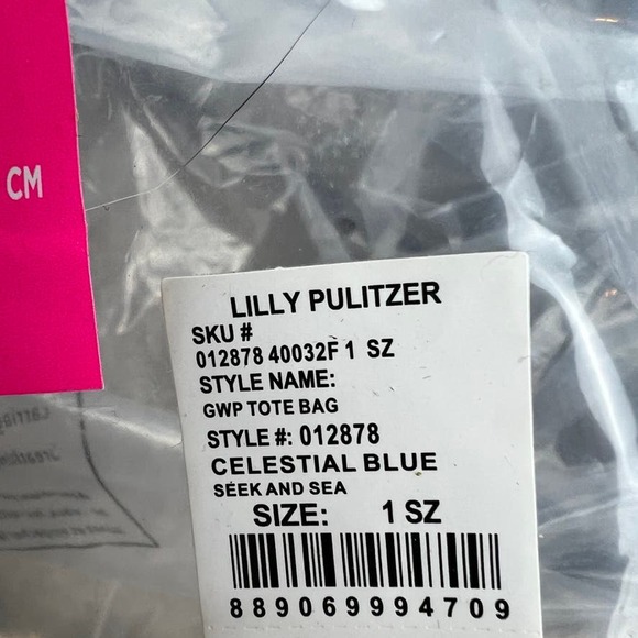 Lilly Pulitzer GWP canvas and wicker tote bag NWT - Picture 12 of 12